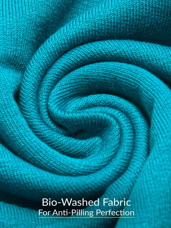 Aqua Blue Plain Oversized T-shirt for Men