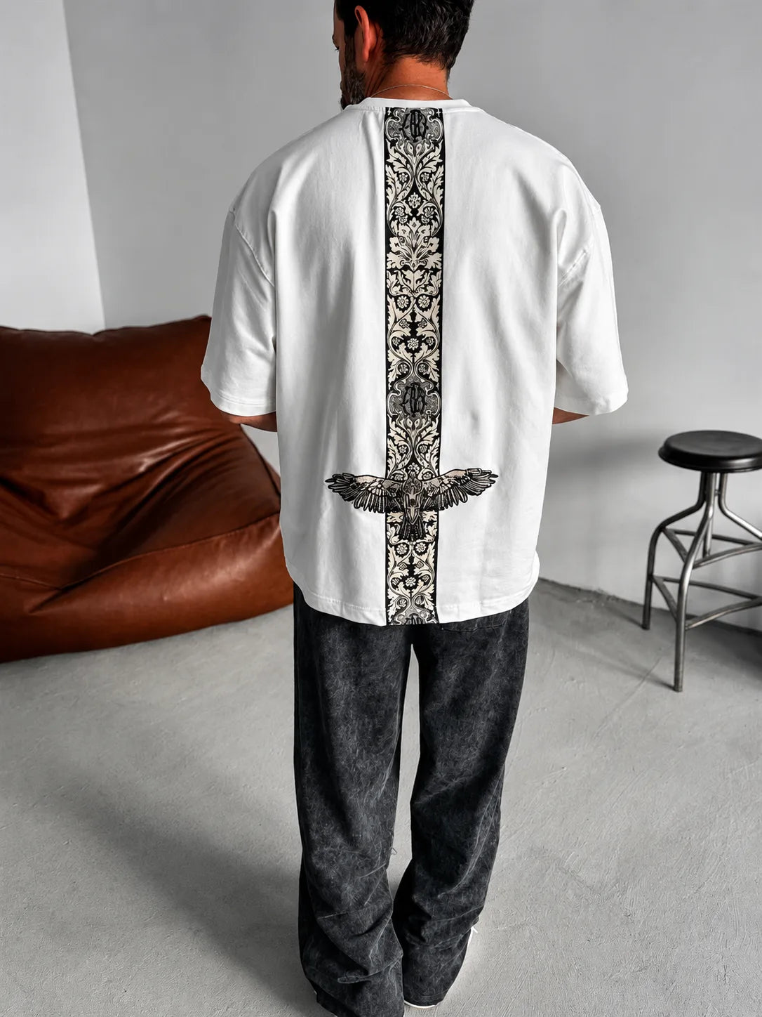 Back Fell Eagle Over-size T-Shirt