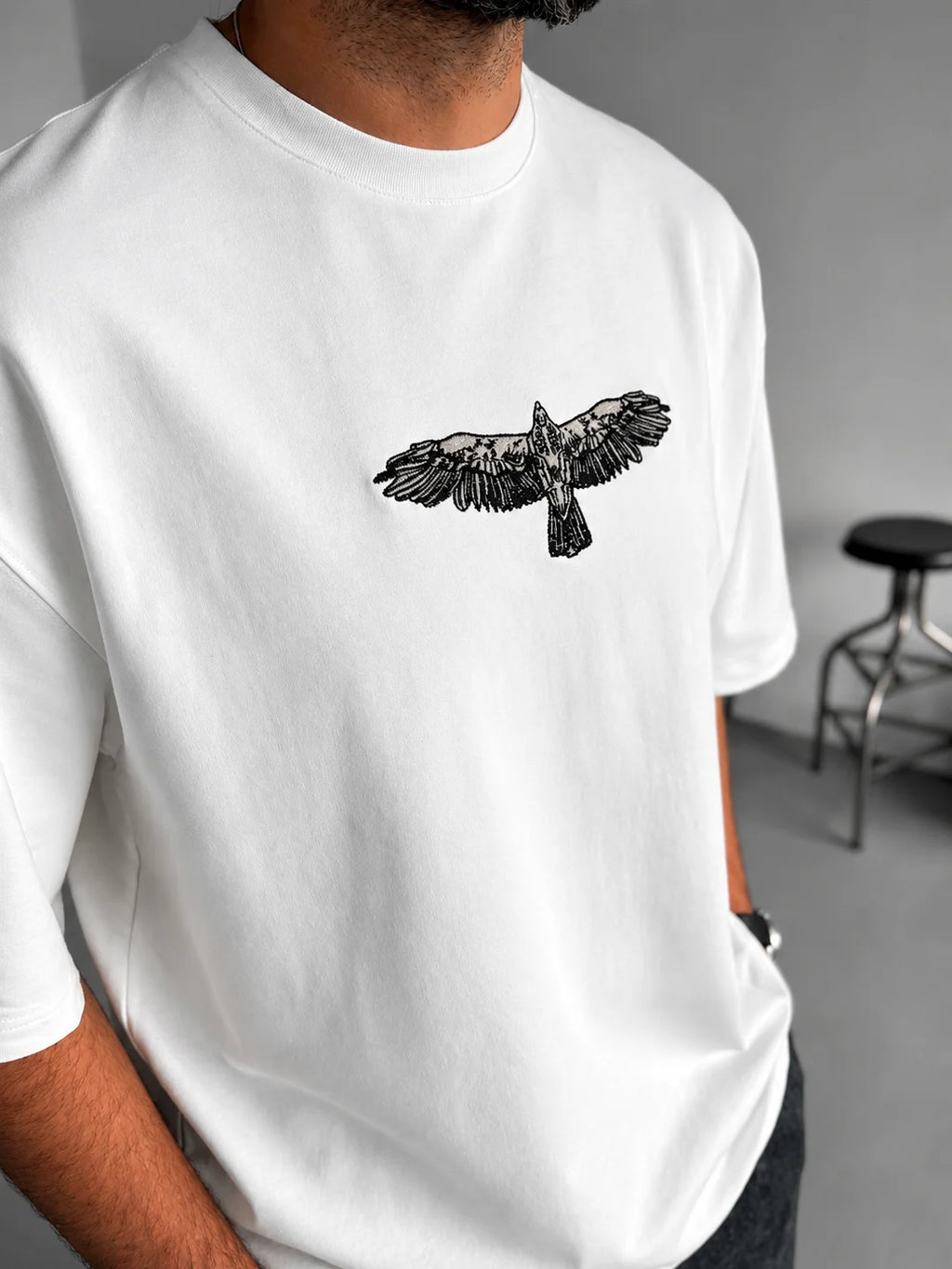 Back Fell Eagle Over-size T-Shirt