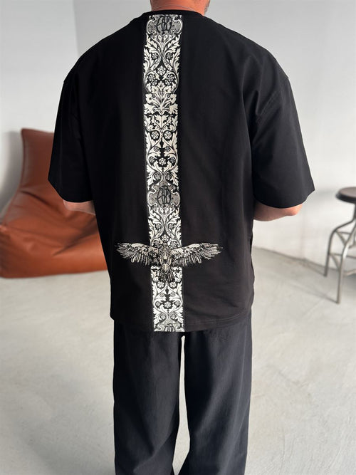 Black Fell Eagle Over-size Tees