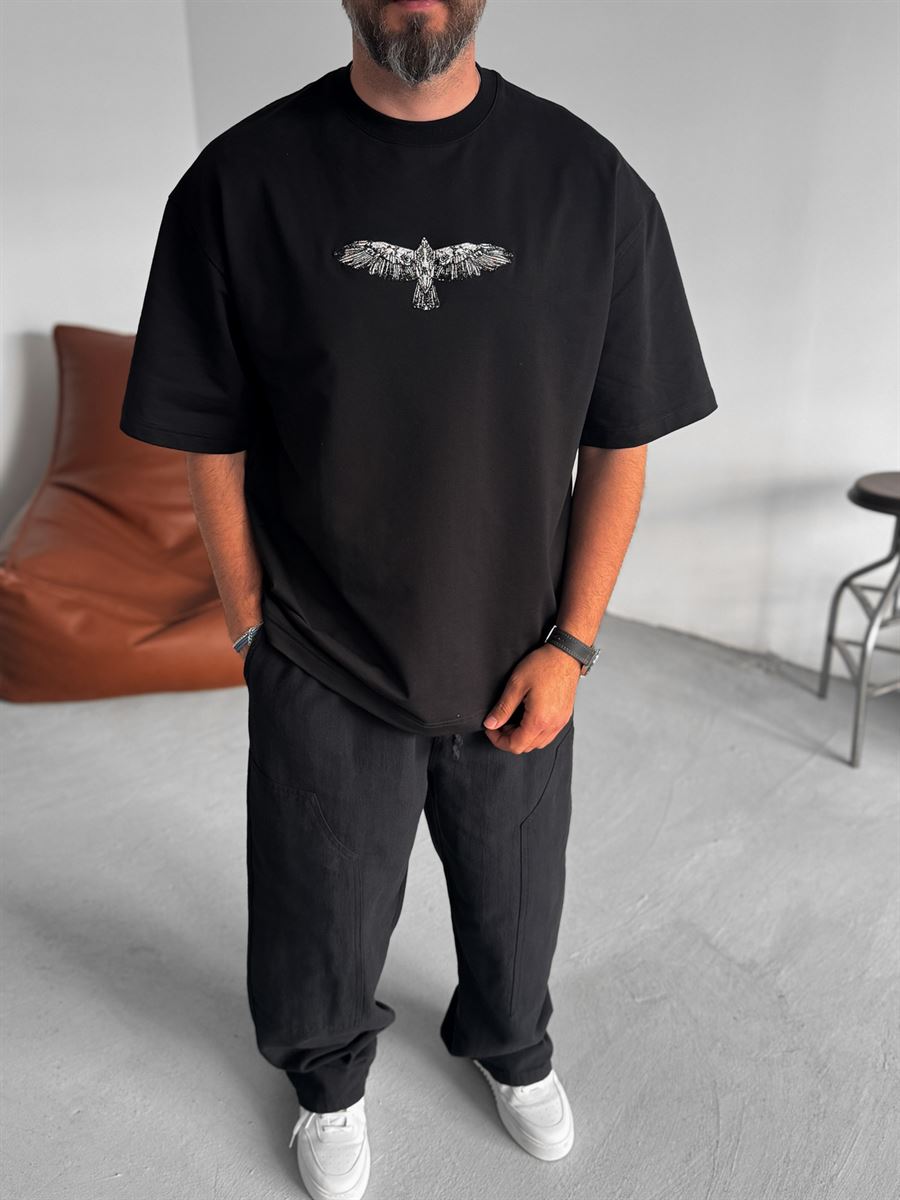 Black Fell Eagle Over-size Tees