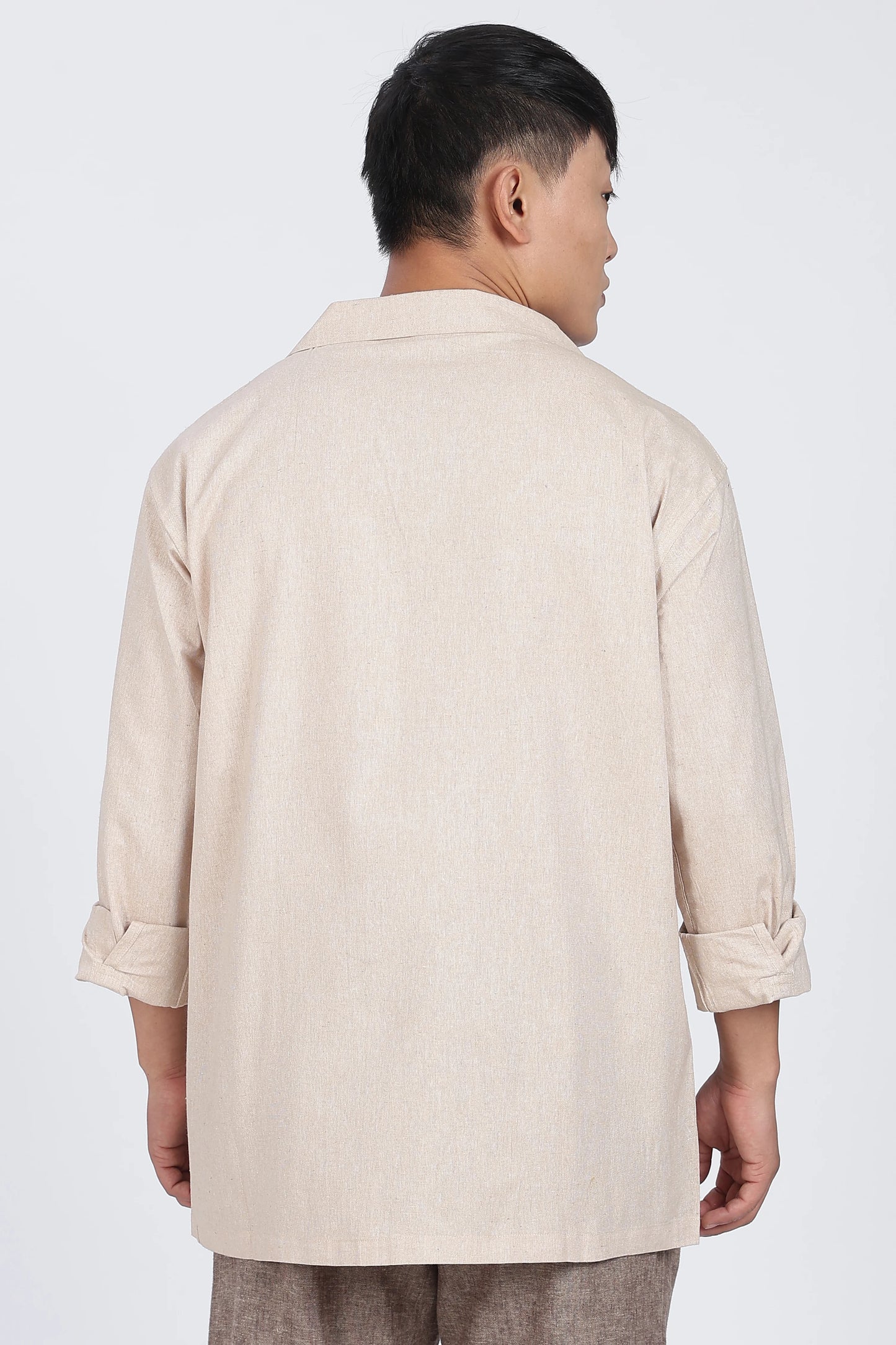 Rose Embroidery Linen Shirt