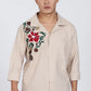 Rose Embroidery Linen Shirt