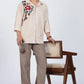 Rose Embroidery Linen Shirt