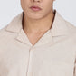 Plain Beige Linen Shirt