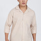 Plain Beige Linen Shirt