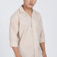 Plain Beige Linen Shirt
