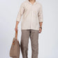 Plain Beige Linen Shirt