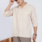 Plain Beige Linen Shirt