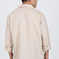 Beige Embroidered Summer cotton Linen Shirt