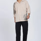 Beige Embroidered Summer cotton Linen Shirt