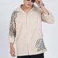 Beige Embroidered Summer cotton Linen Shirt