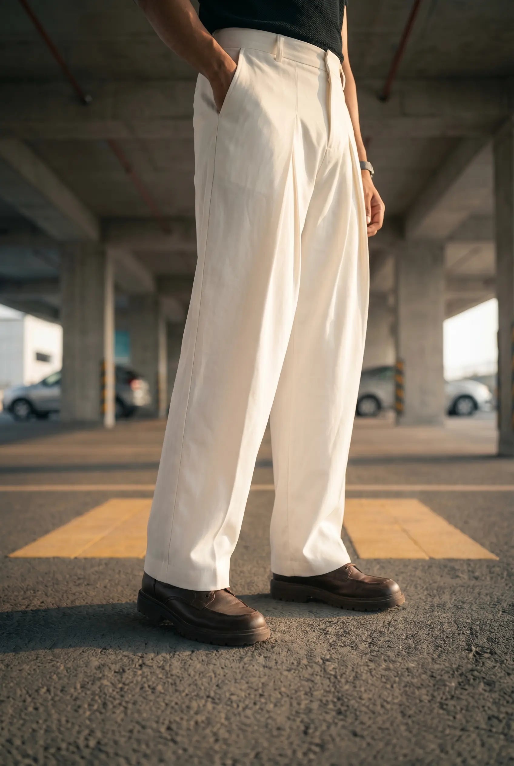 Korean pants - White