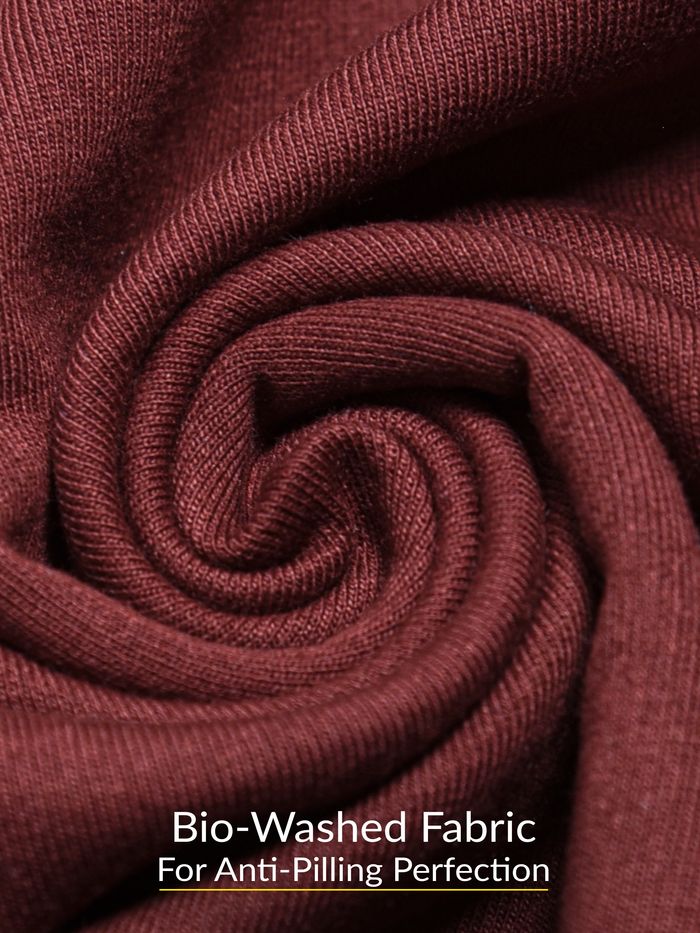 Brick Brown Plain Oversized T-shirt for Men
