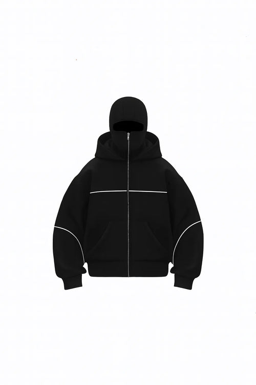 Black Balaclava Oversized Hoodie