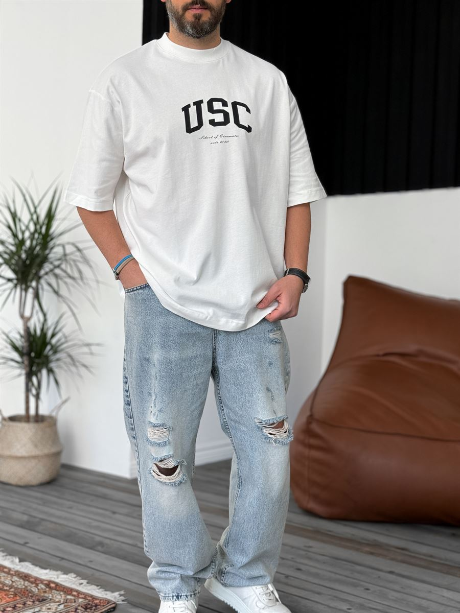 Usc Printed Oversize T-Shirt