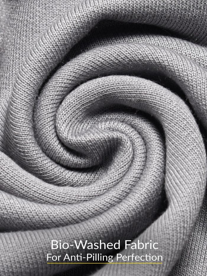 Light Grey Plain Oversized T-shirt for Men