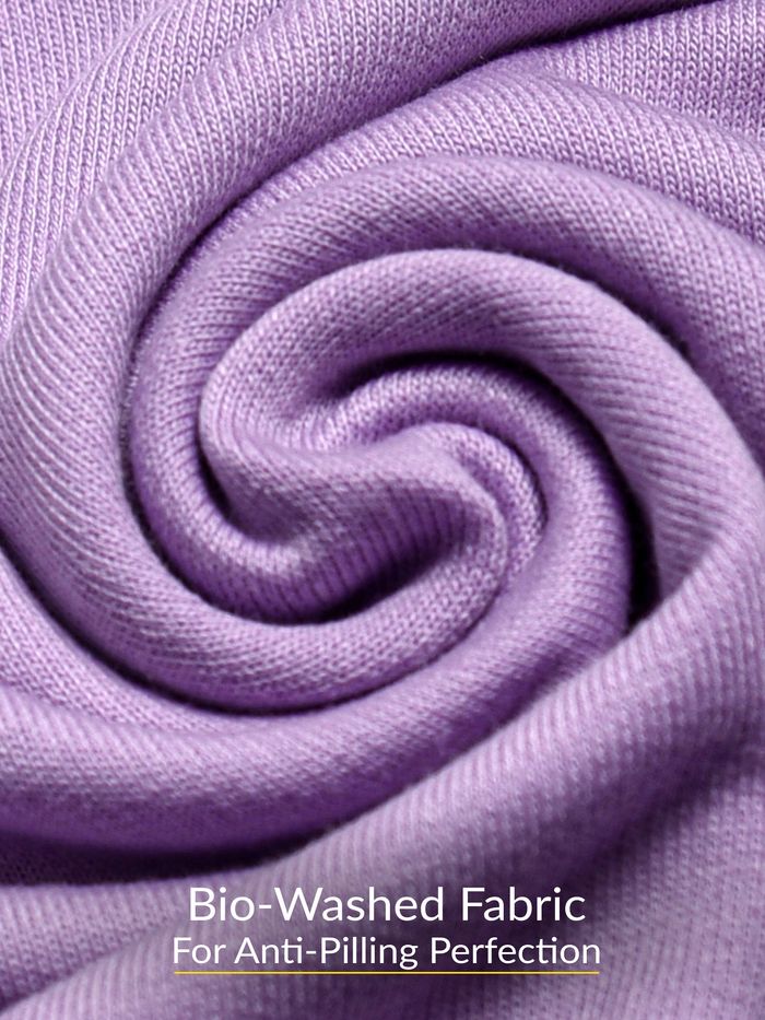 Lilac Plain Oversized T-shirt for Men