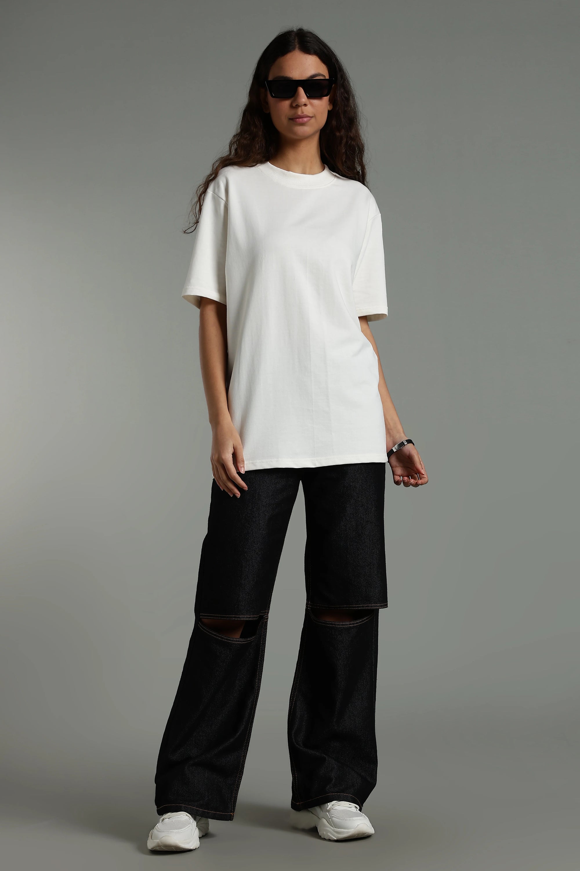 Girls Plain Over-size Tees