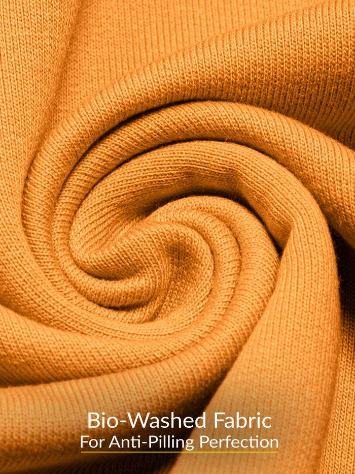 Flame Orange Plain Oversized T-shirt for Men