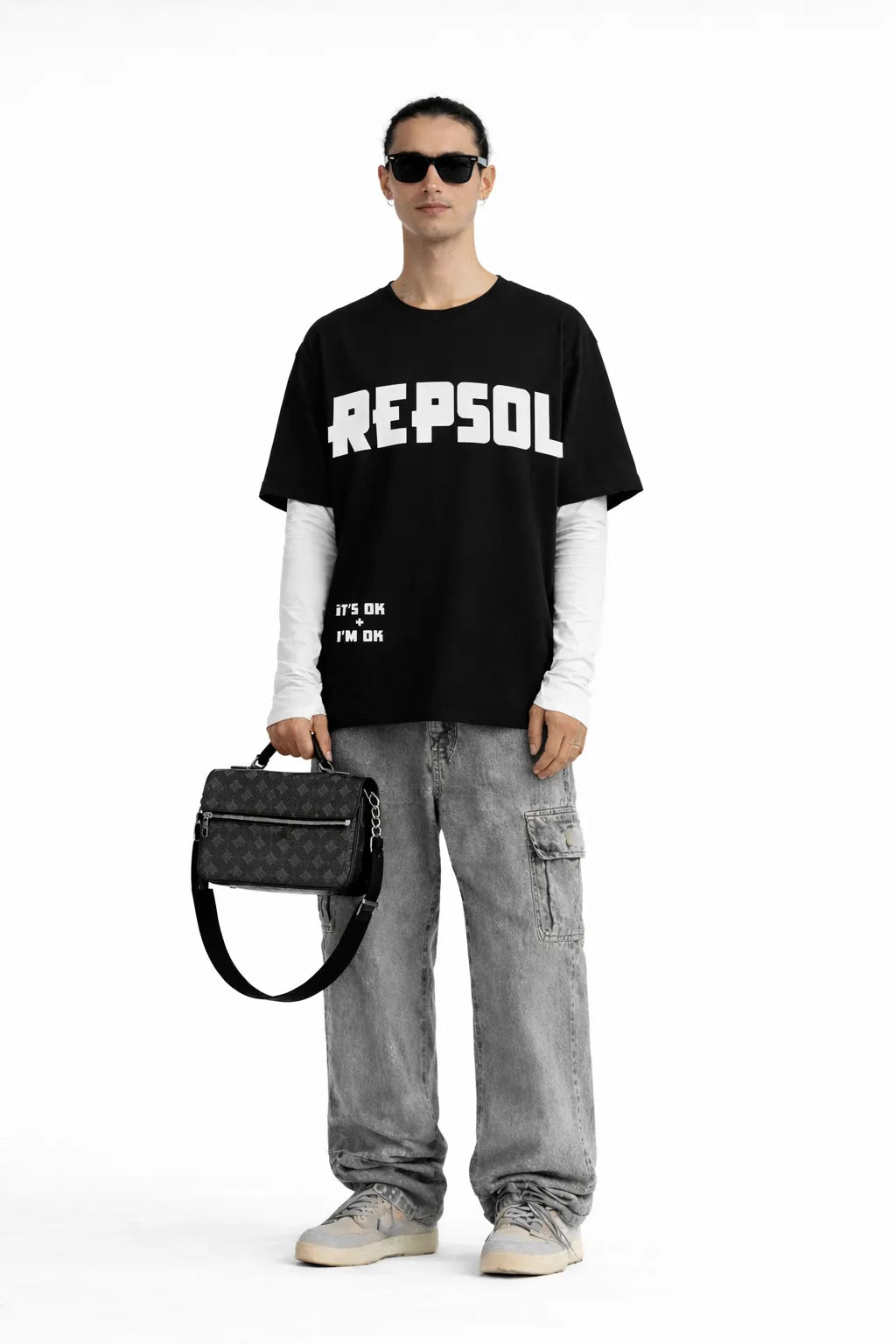 R-Cross Printed Oversize T-Shirt
