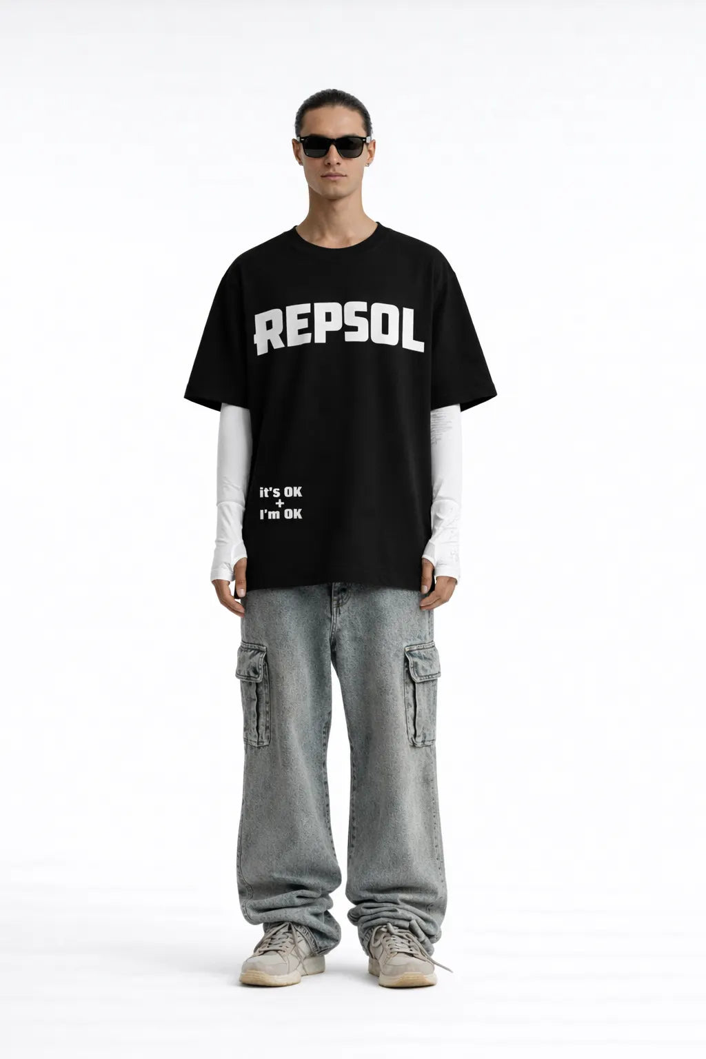 R-Cross Printed Oversize T-Shirt