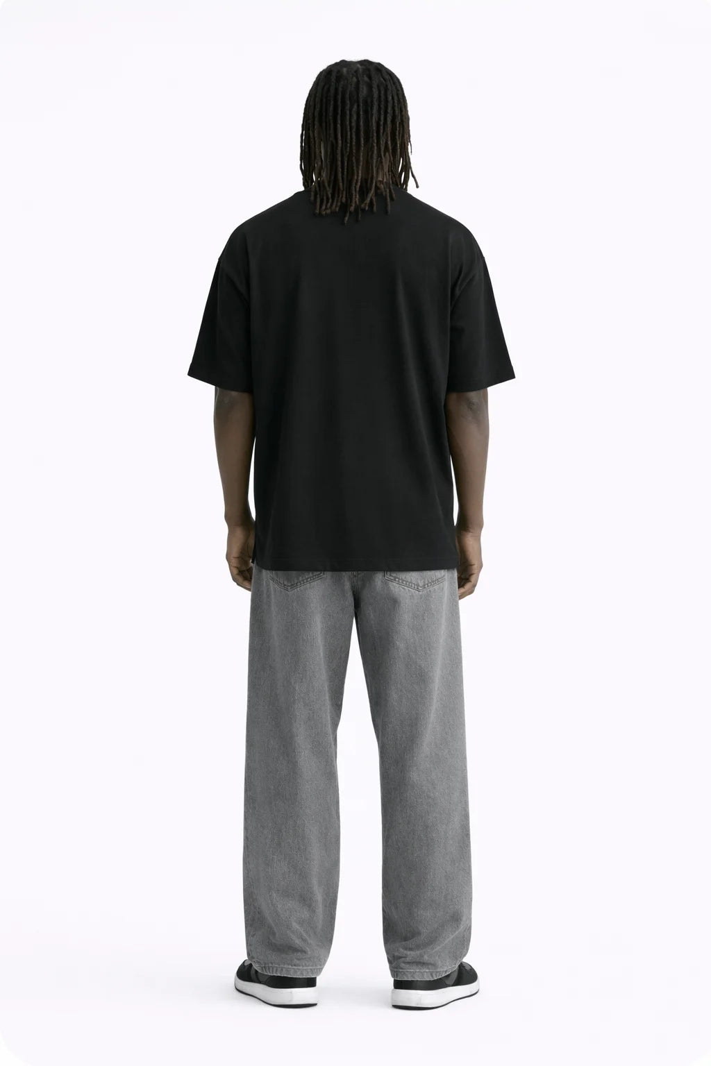 Black Plain Oversized T-shirt for Men