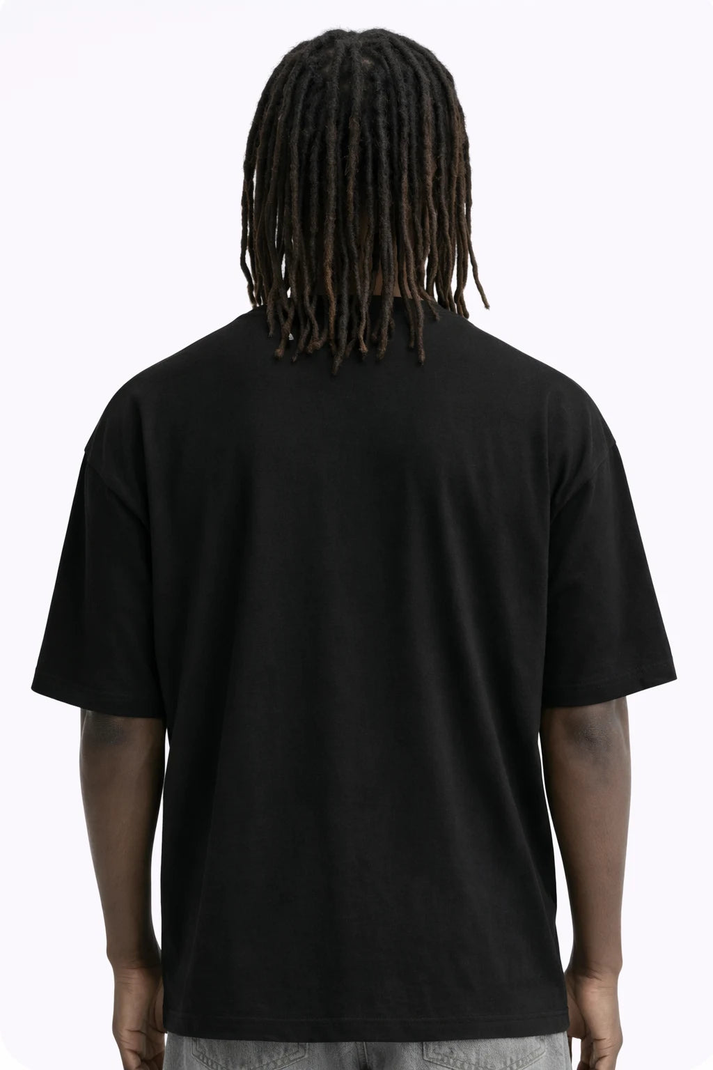 Black Plain Oversized T-shirt for Men