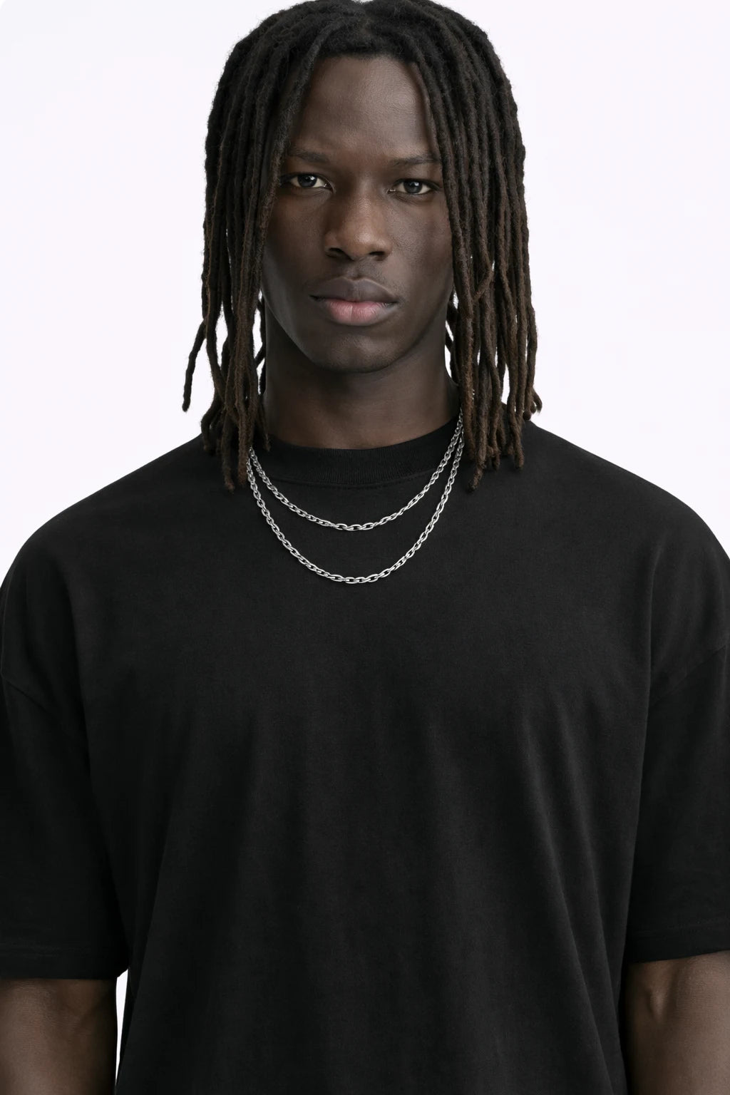 Black Plain Oversized T-shirt for Men